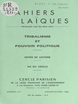 cover image of Tribalisme et pouvoir politique